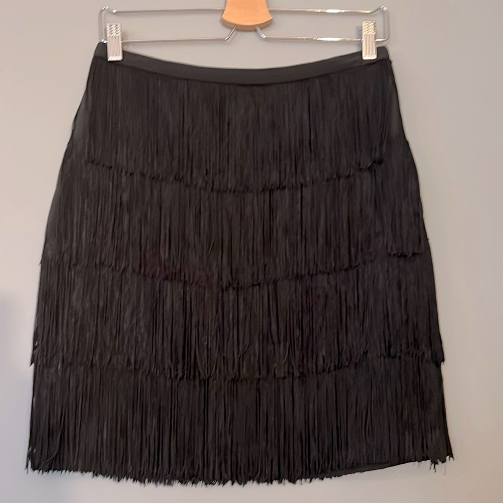 Ralph Lauren Black Fringe Skirt